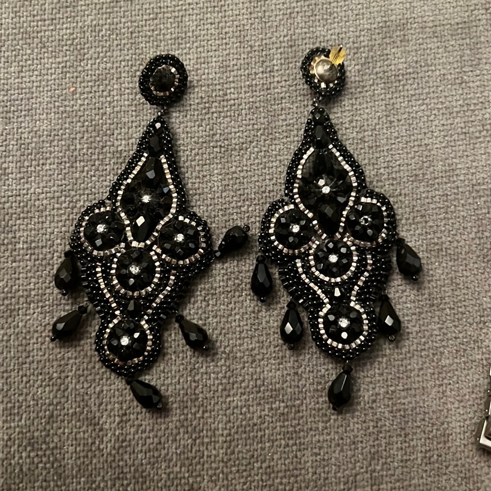 Black Chandelier Earring